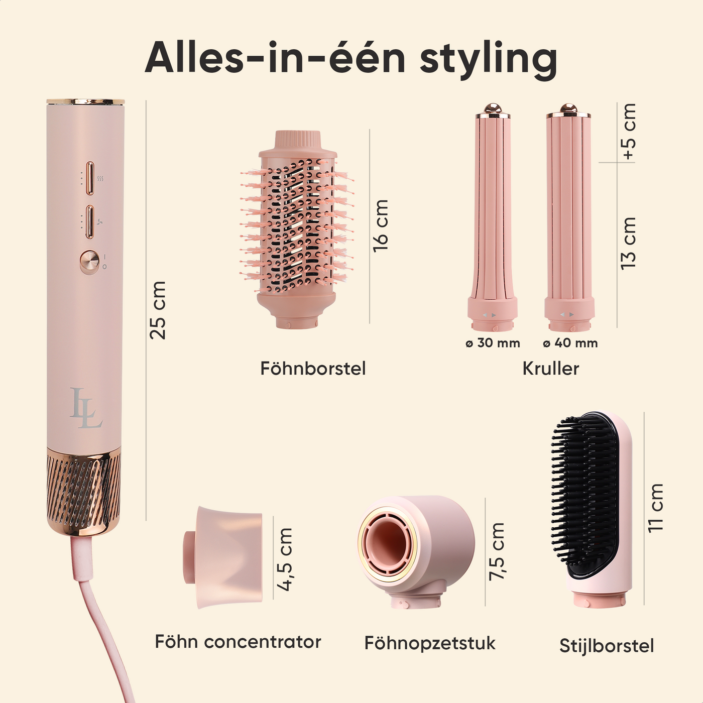 Largolash PRO Multistyler - Roze/Rose Goud